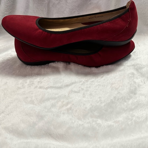 WIRTH Red Suede Ballet Flats Brazil Size 10 - Picture 5 of 5